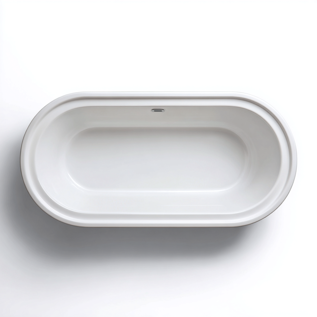 Baignoire - acrylique - 170x75x55 cm - blanc - adaptée à la salle de bain - design moderne-Warmthova