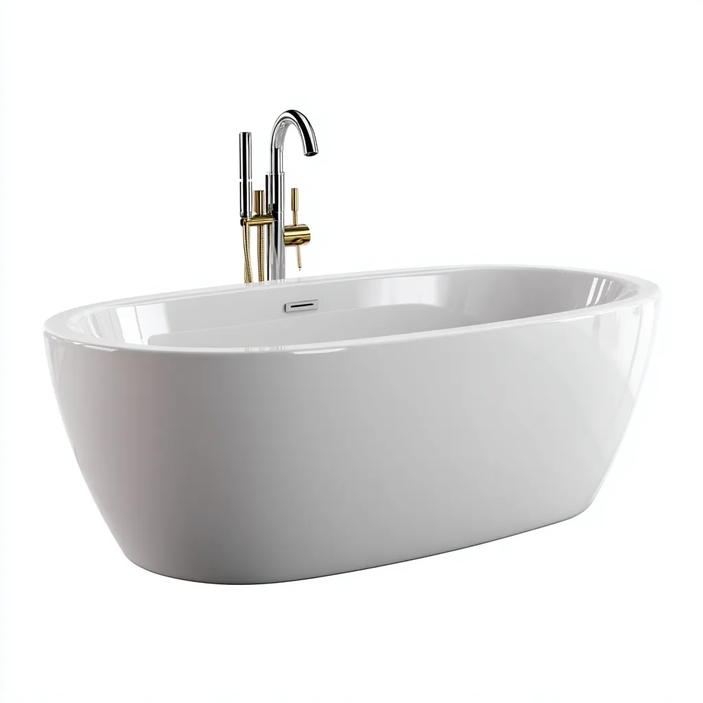 Baignoire - acrylique - 170x80x60 cm - blanc - adaptée à la salle de bain - design moderne-Warmthova