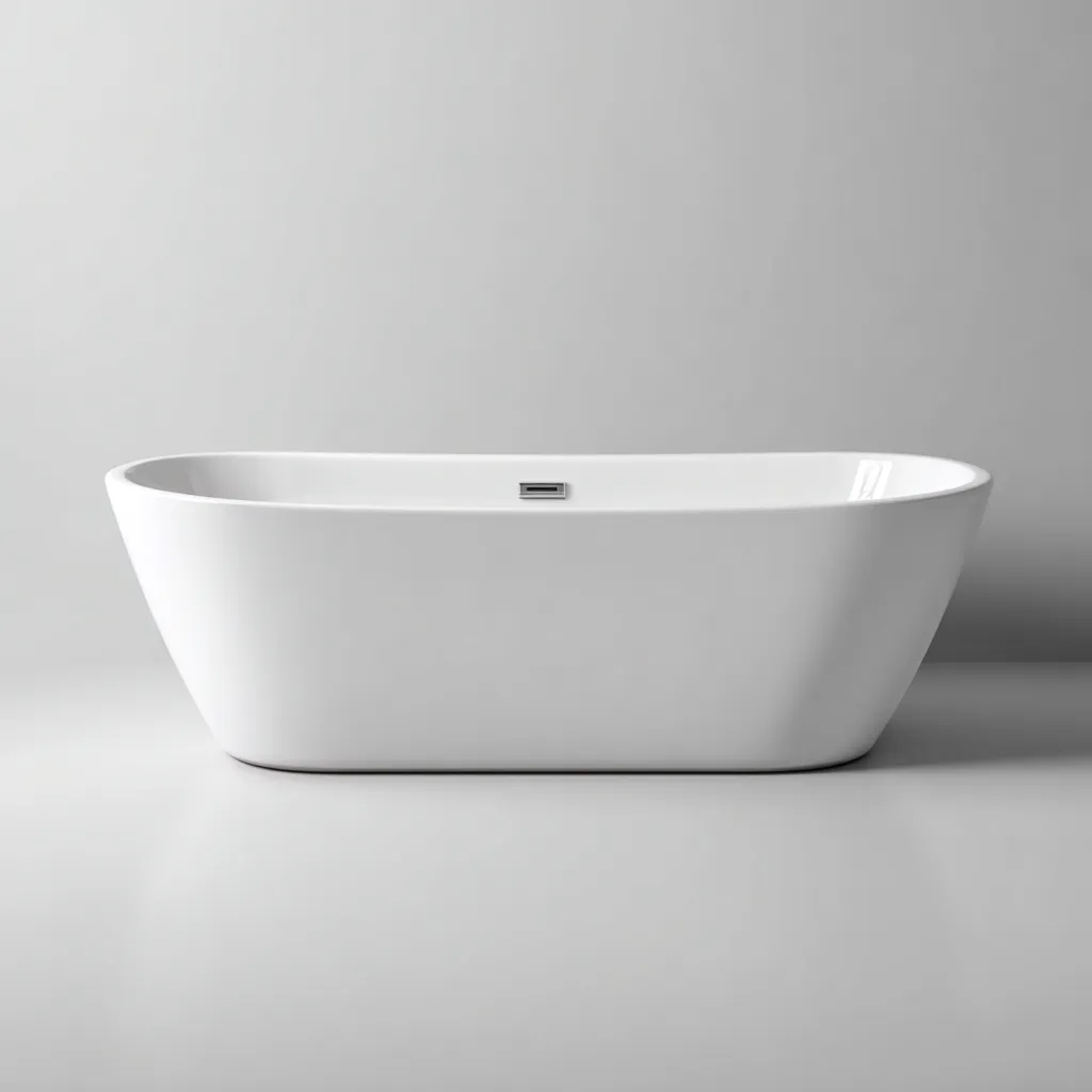 Baignoire - acrylique - 170x80x60 cm - blanc - adaptée à la salle de bain - design moderne-Warmthova