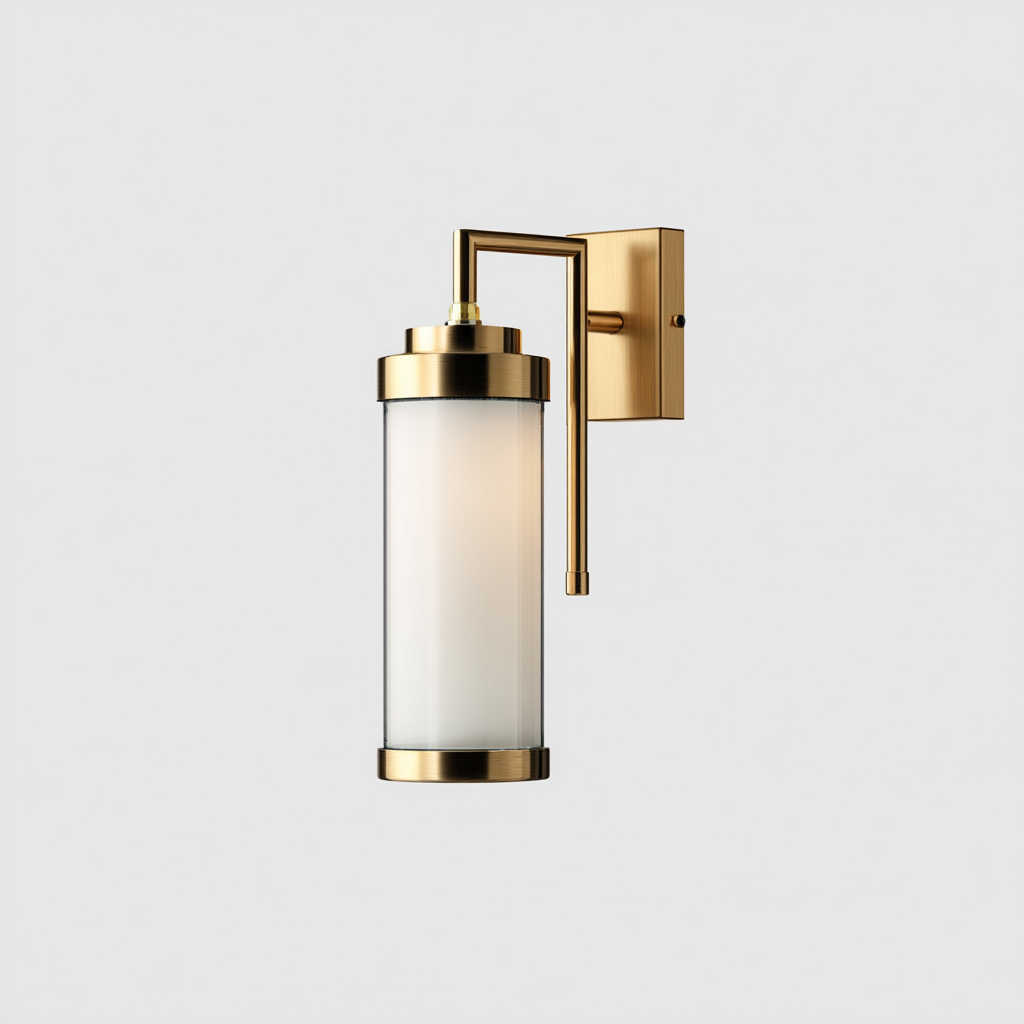 Applique murale verre métal 12x10x28 cm - doré - style moderne - pour salon-Warmthova