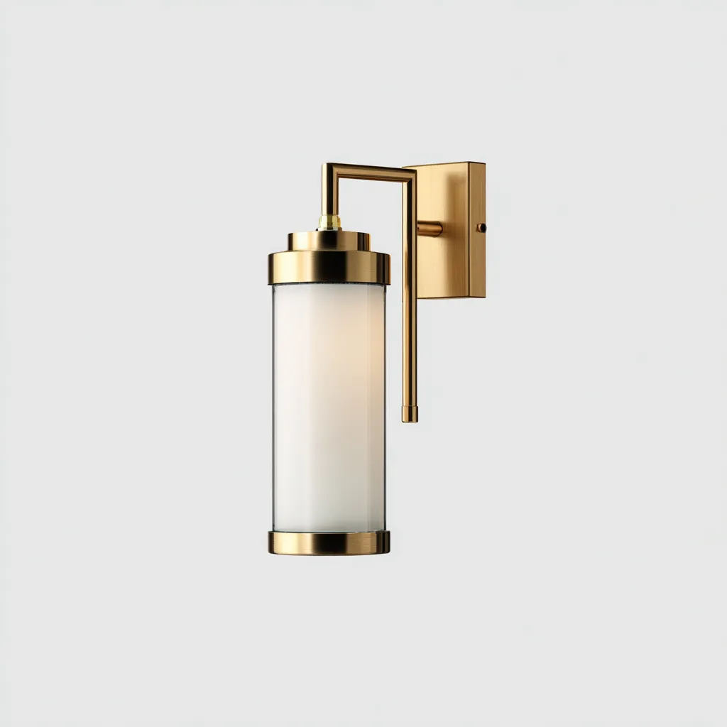 Applique murale verre métal 12x10x28 cm - doré - style moderne - pour salon-Warmthova