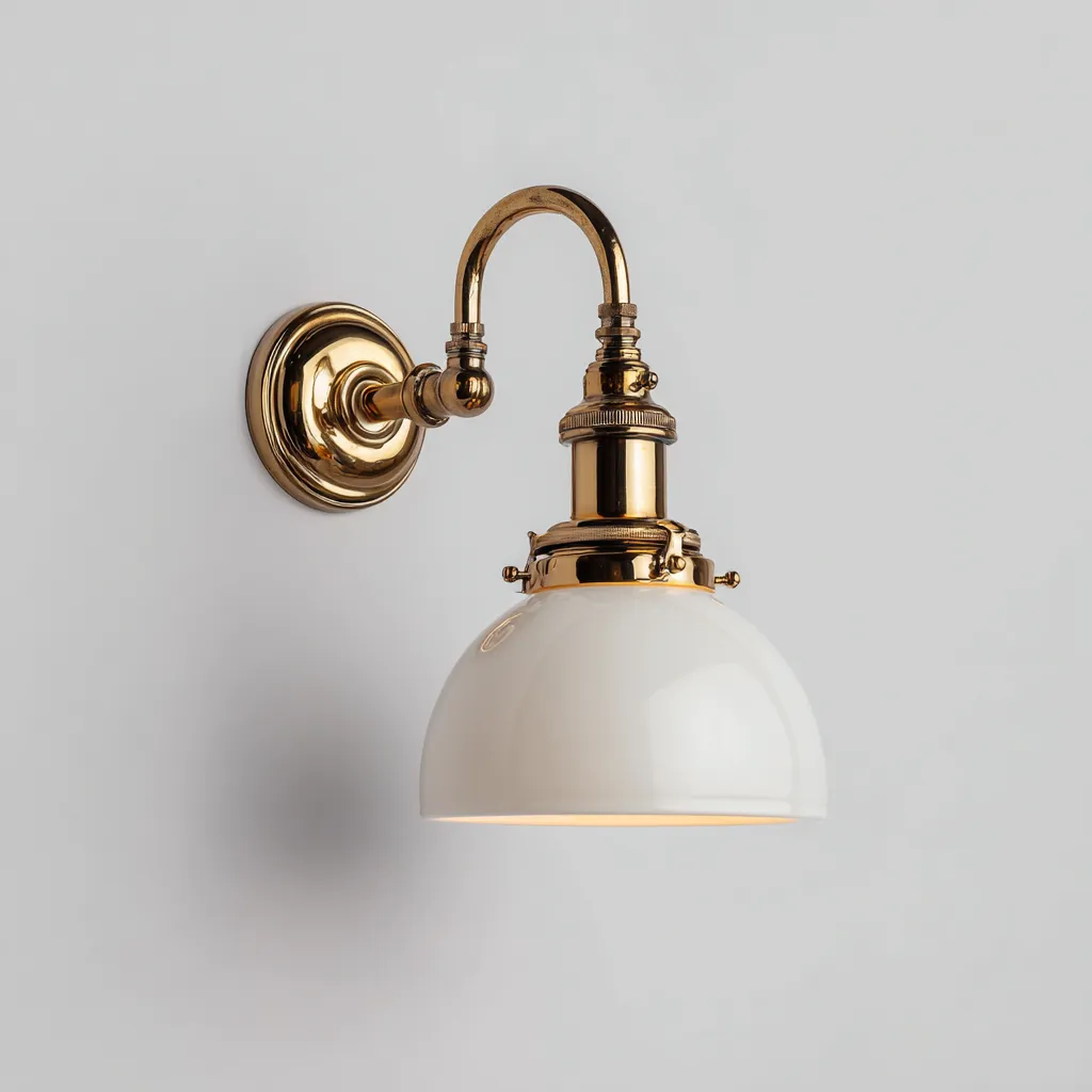 Applique murale métal - verre 18x25x28 cm - doré - blanc - style classique - pour salon-Warmthova