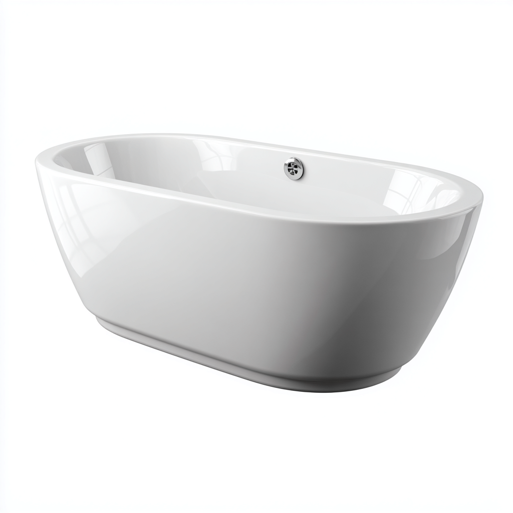 Baignoire - acrylique - 165x75x55 cm - blanc - adaptée à la salle de bain - design moderne-Warmthova