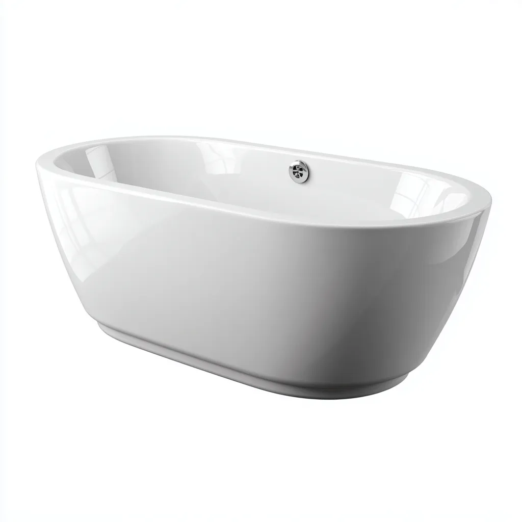 Baignoire - acrylique - 165x75x55 cm - blanc - adaptée à la salle de bain - design moderne-Warmthova