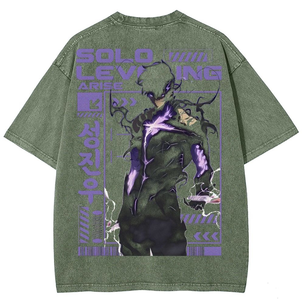 solo leveling Unisex Fit Washed T-Shirt