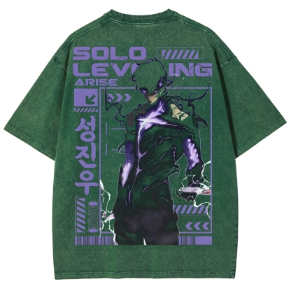 solo leveling Unisex Fit Washed T-Shirt