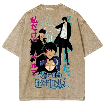 solo leveling Unisex Fit Washed T-Shirt