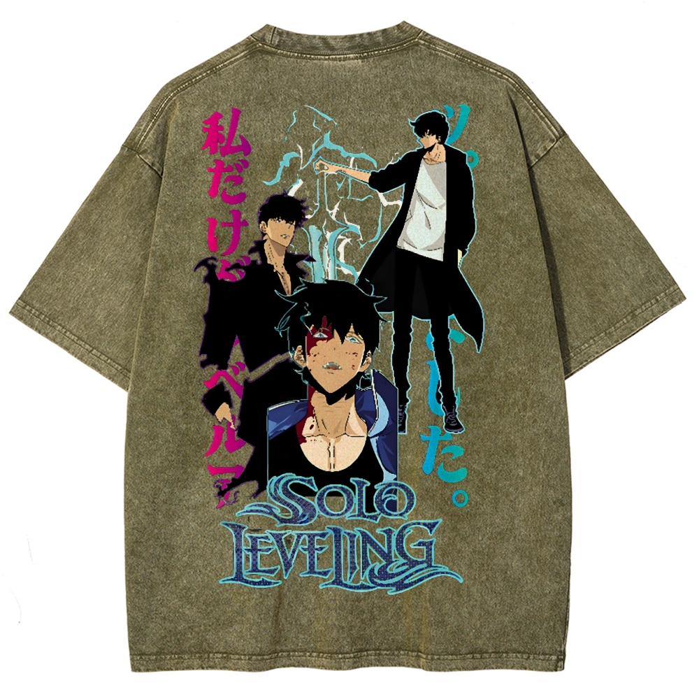 solo leveling Unisex Fit Washed T-Shirt