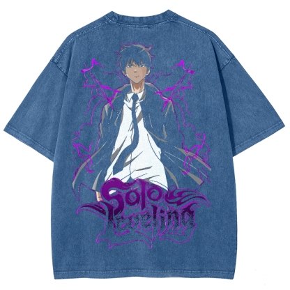 solo leveling Unisex Fit Washed T-Shirt