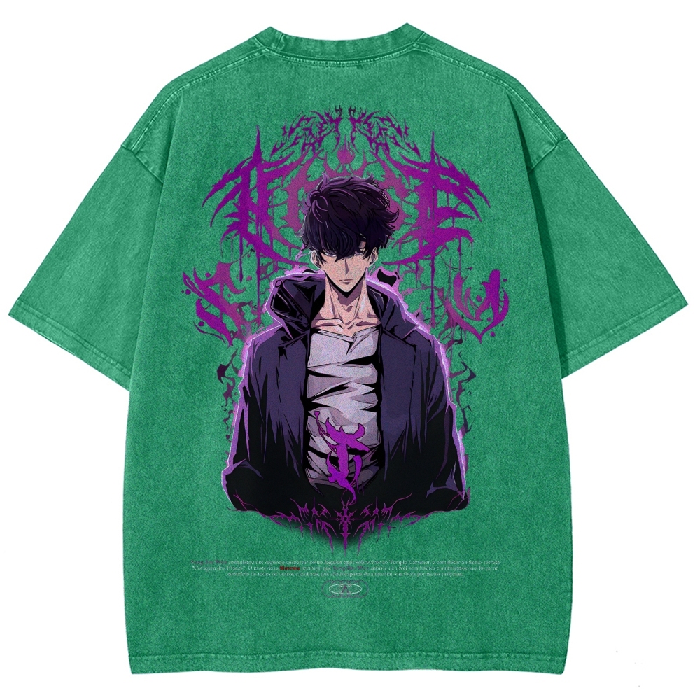 Solo-Leveling Unisex Fit Washed T-Shirt