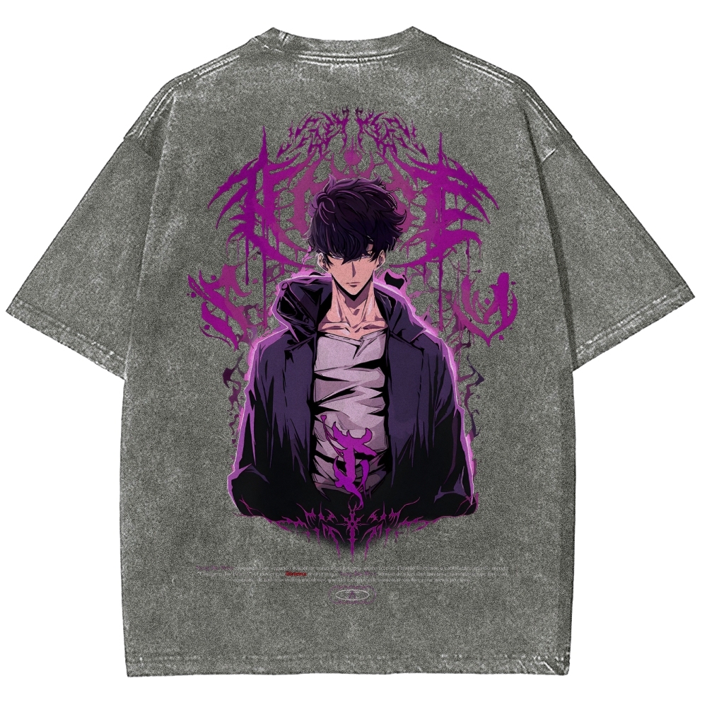 Solo-Leveling Unisex Fit Washed T-Shirt