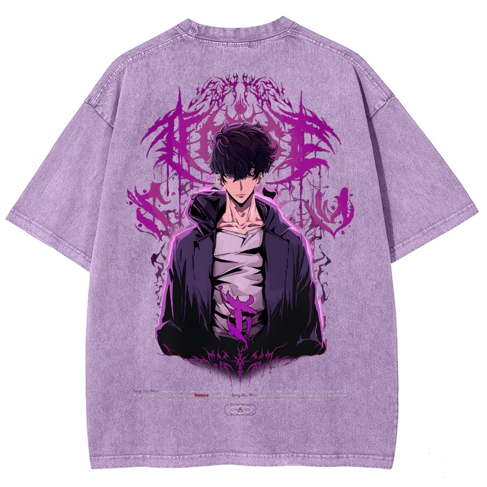 Solo-Leveling Unisex Fit Washed T-Shirt