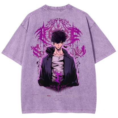 Solo-Leveling Unisex Fit Washed T-Shirt