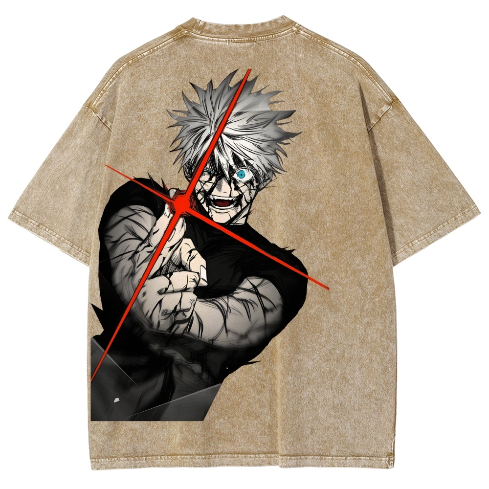 Jujutsu Kaisen Gojo Satoru Unisex Fit Washed T-Shirt