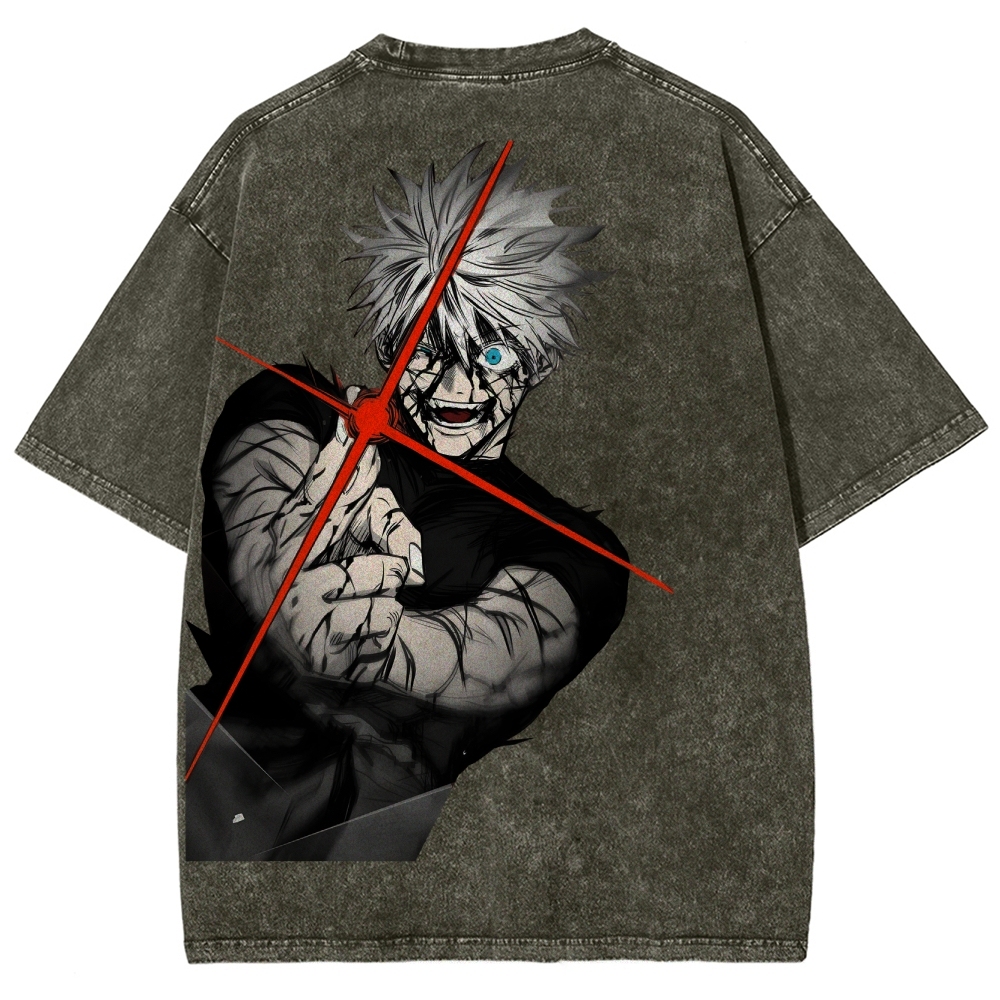 Jujutsu Kaisen Gojo Satoru Unisex Fit Washed T-Shirt