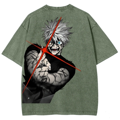 Jujutsu Kaisen Gojo Satoru Unisex Fit Washed T-Shirt