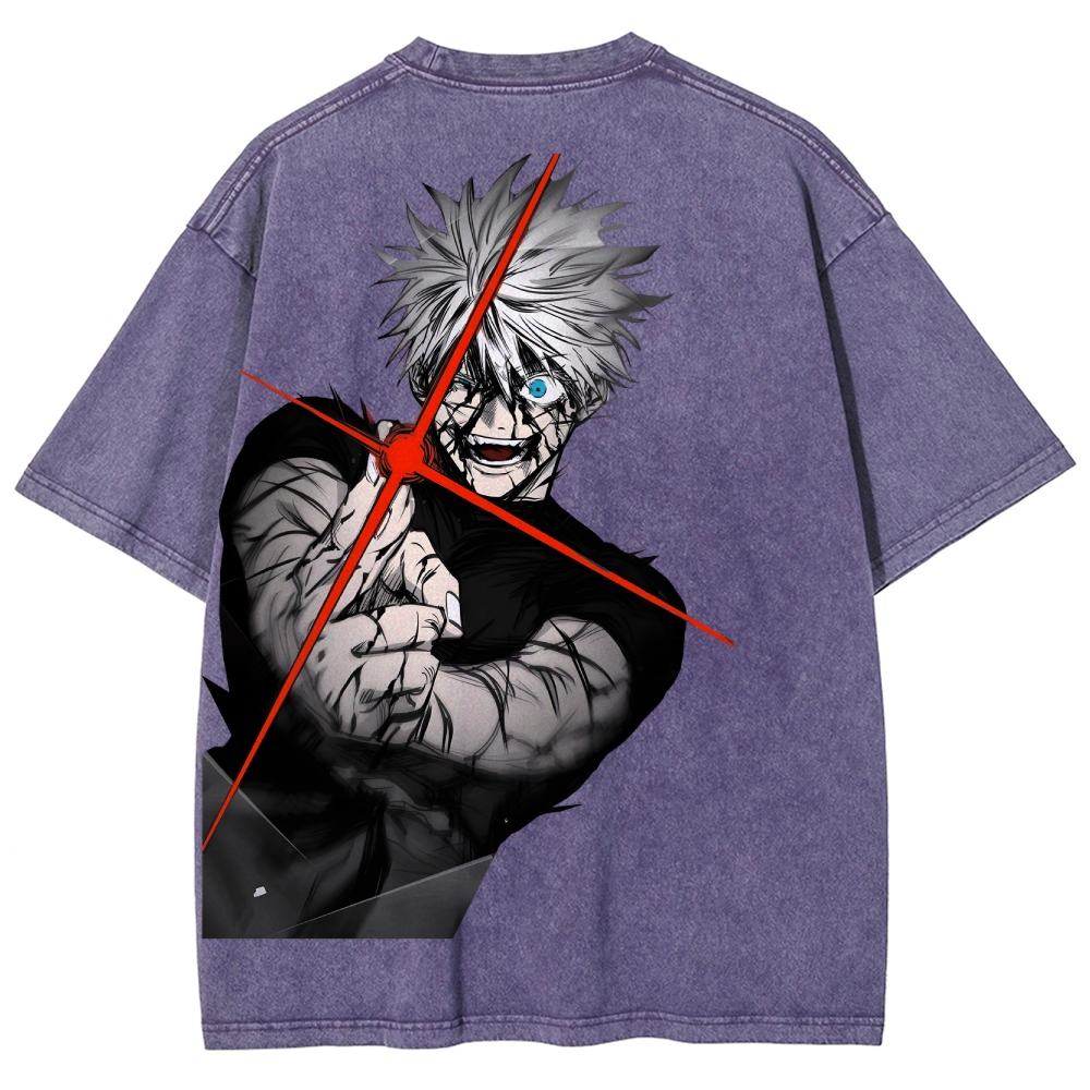Jujutsu Kaisen Gojo Satoru Unisex Fit Washed T-Shirt