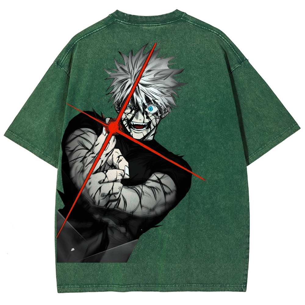 Jujutsu Kaisen Gojo Satoru Unisex Fit Washed T-Shirt