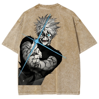 Jujutsu Kaisen Gojo Satoru Unisex Fit Washed T-Shirt