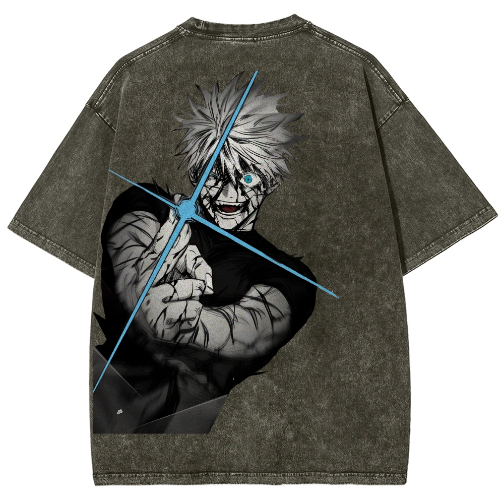 Jujutsu Kaisen Gojo Satoru Unisex Fit Washed T-Shirt