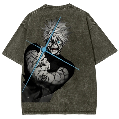 Jujutsu Kaisen Gojo Satoru Unisex Fit Washed T-Shirt