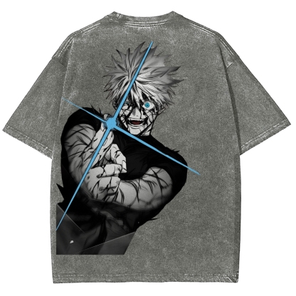 Jujutsu Kaisen Gojo Satoru Unisex Fit Washed T-Shirt