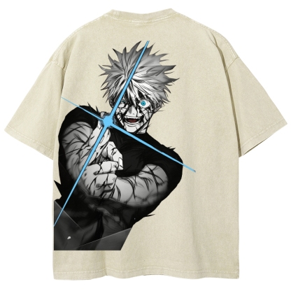 Jujutsu Kaisen Gojo Satoru Unisex Fit Washed T-Shirt