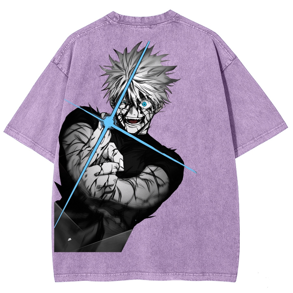 Jujutsu Kaisen Gojo Satoru Unisex Fit Washed T-Shirt