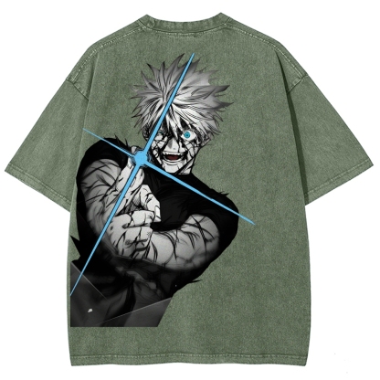 Jujutsu Kaisen Gojo Satoru Unisex Fit Washed T-Shirt