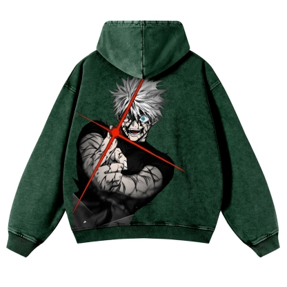 Jujutsu Kaisen Gojo Satoru Casual Washed Hoodies