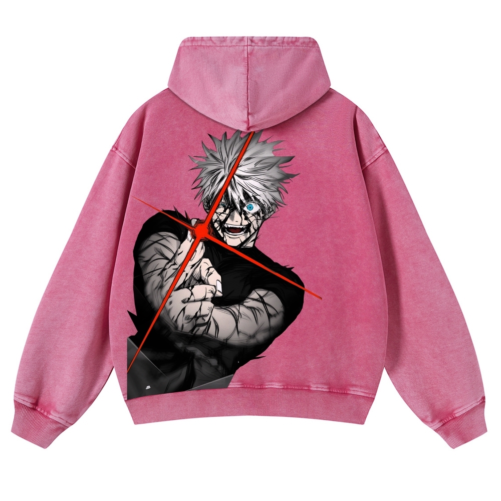 Jujutsu Kaisen Gojo Satoru Casual Washed Hoodies