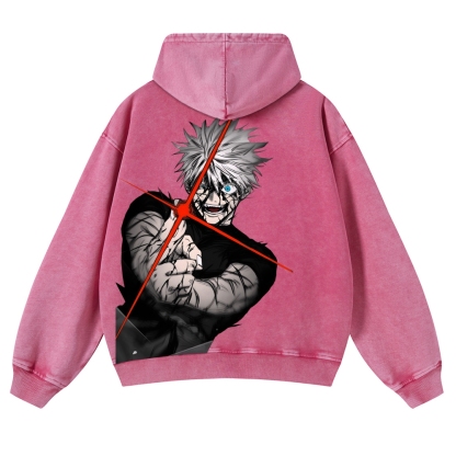 Jujutsu Kaisen Gojo Satoru Casual Washed Hoodies