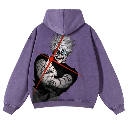 Jujutsu Kaisen Gojo Satoru Casual Washed Hoodies