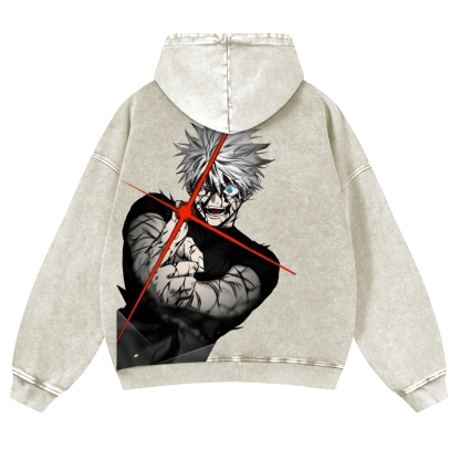 Jujutsu Kaisen Gojo Satoru Casual Washed Hoodies