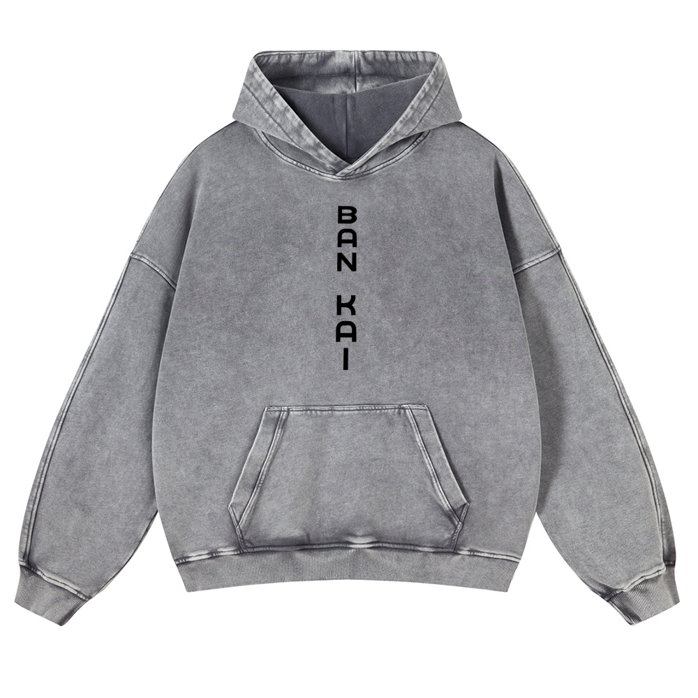 Bleach Vintage Rukia Kuchiki  Casual Washed Hoodies