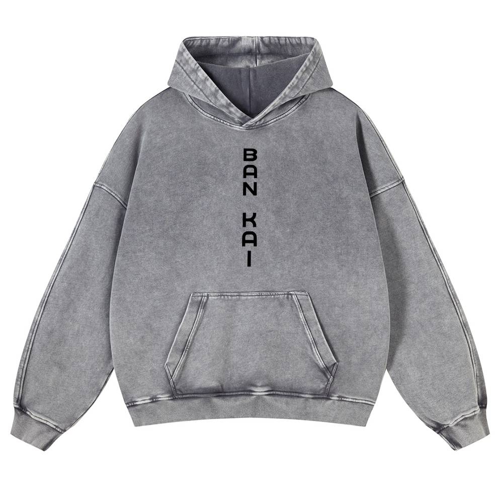 Bleach Vintage Rukia Kuchiki  Casual Washed Hoodies