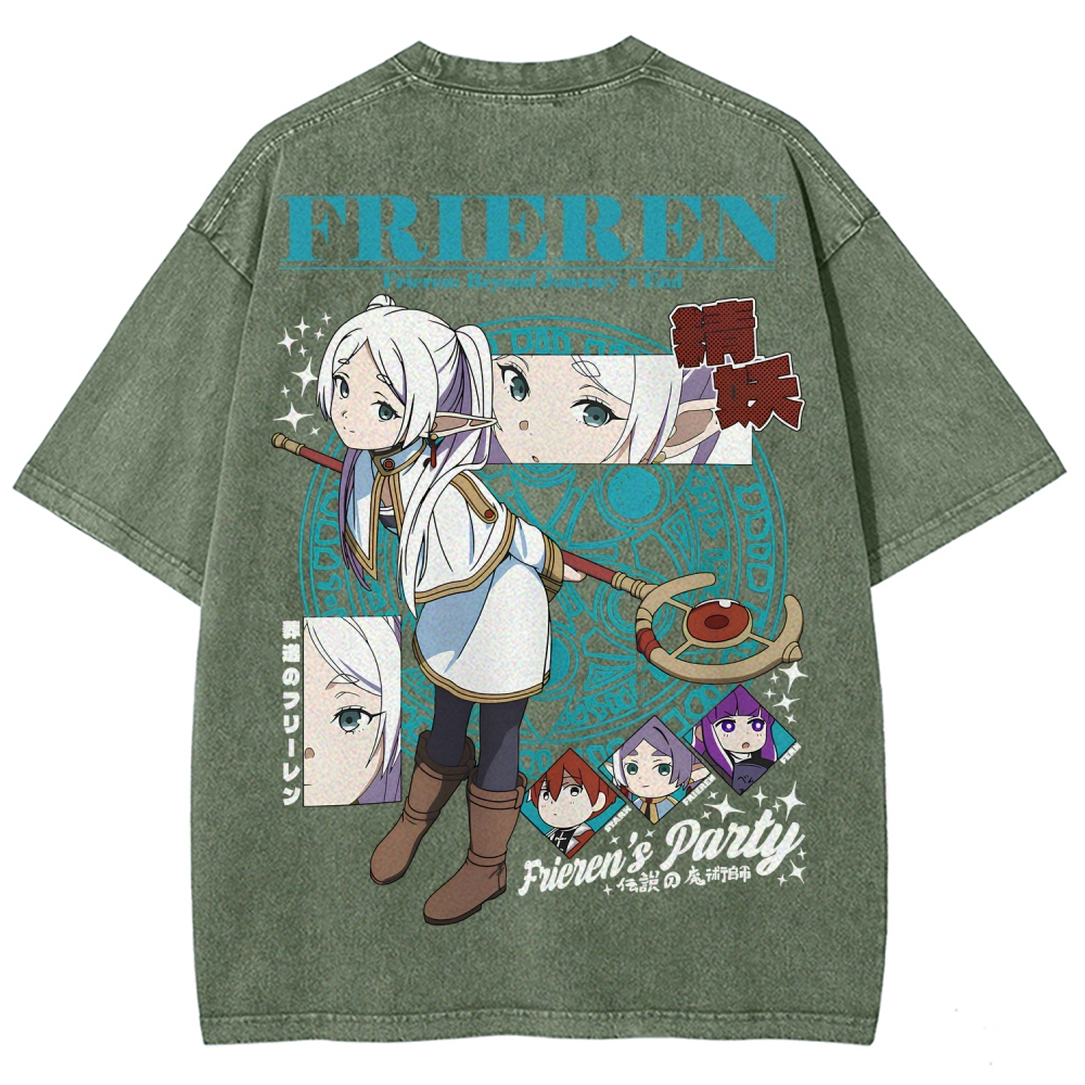 Frieren Unisex Fit Washed T-Shirt