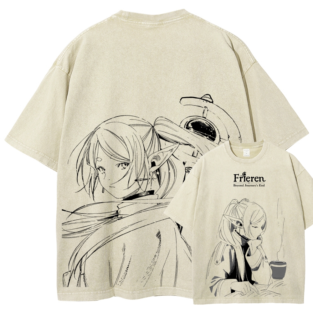 Frieren Unisex Fit Washed T-Shirt
