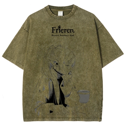 Frieren Unisex Fit Washed T-Shirt