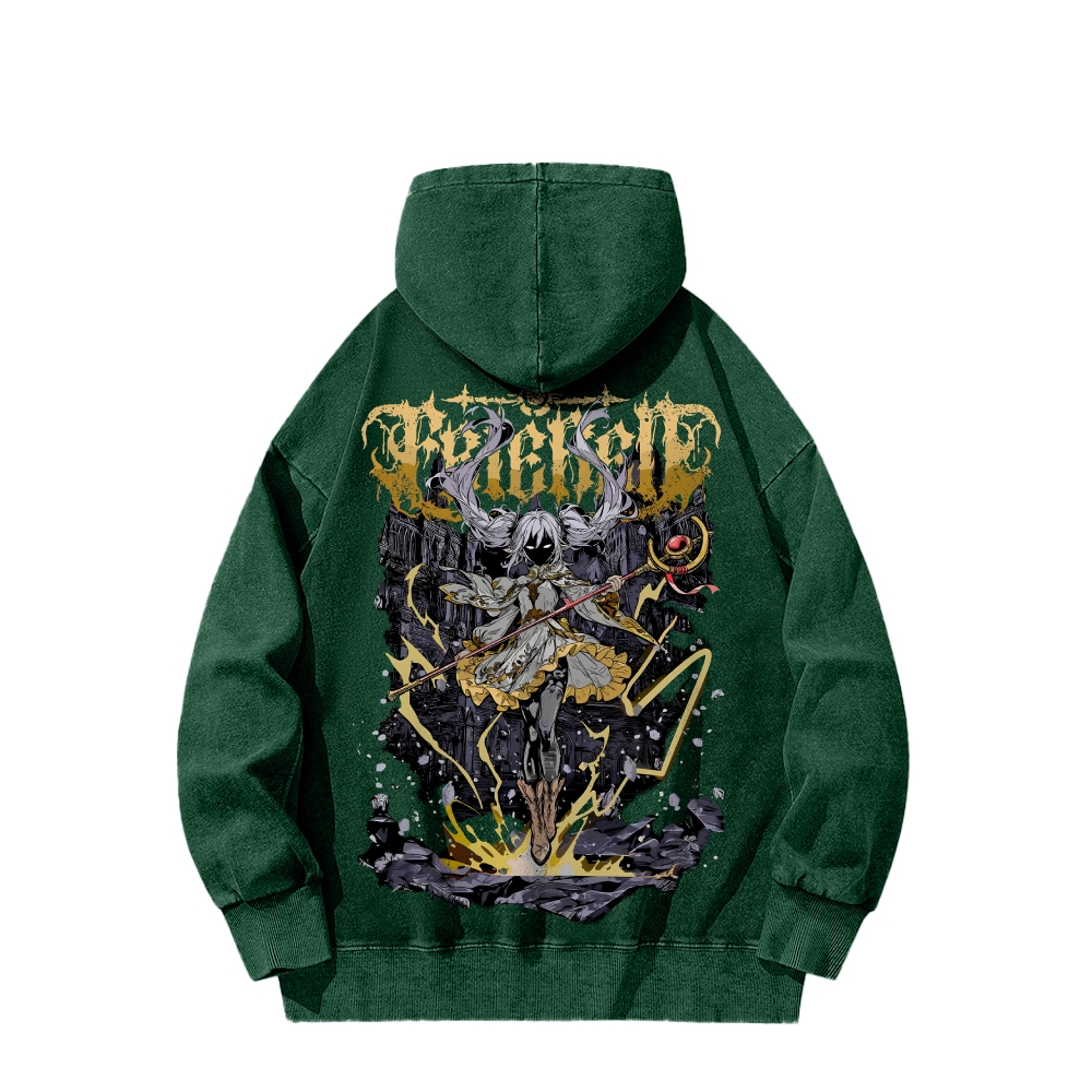 Frieren Casual Washed Hoodie