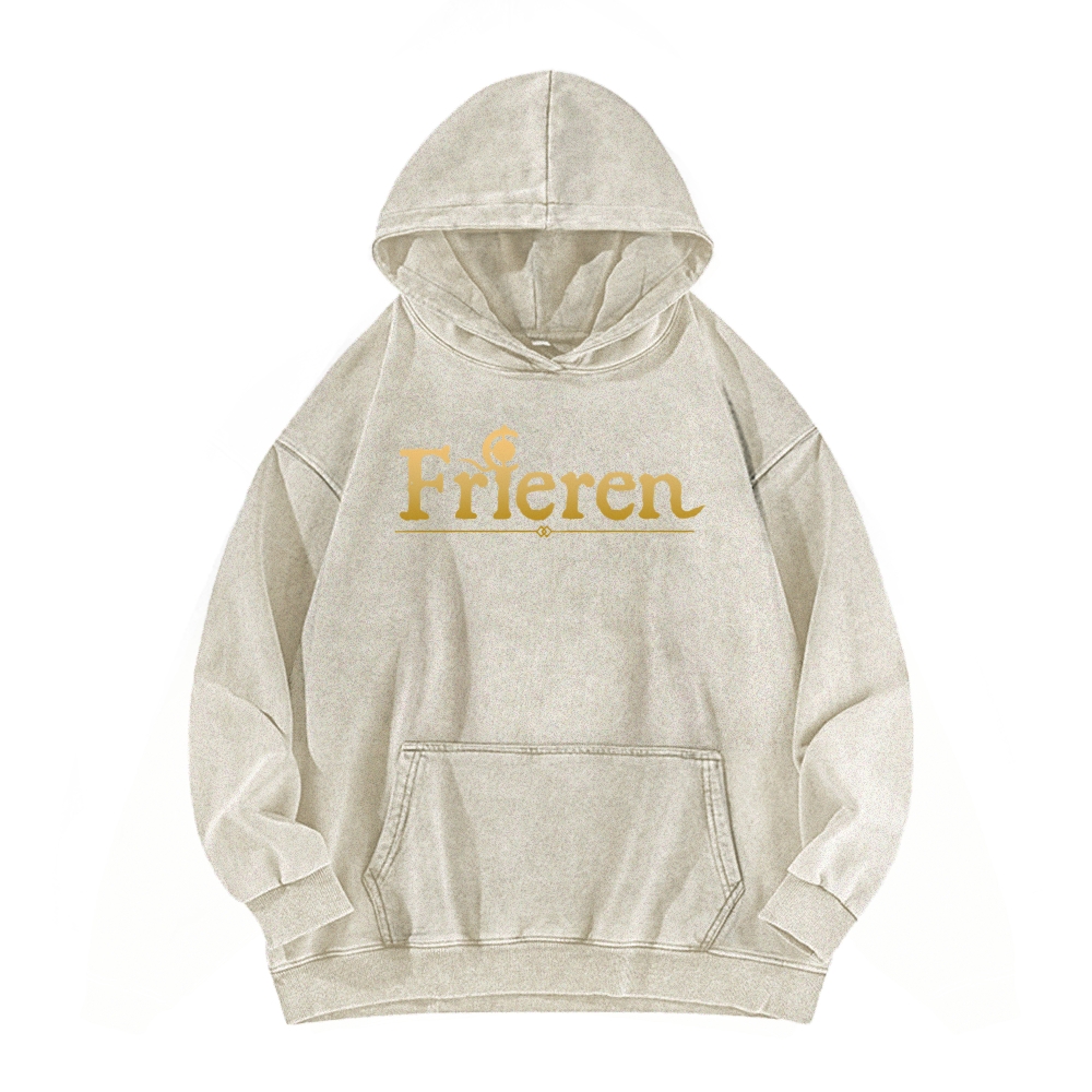 Frieren Casual Washed Hoodie