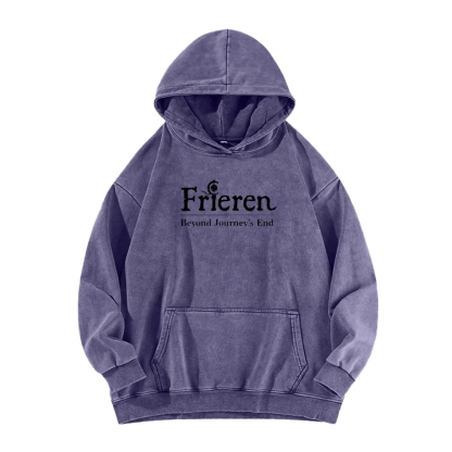 Frieren Casual Washed Hoodie