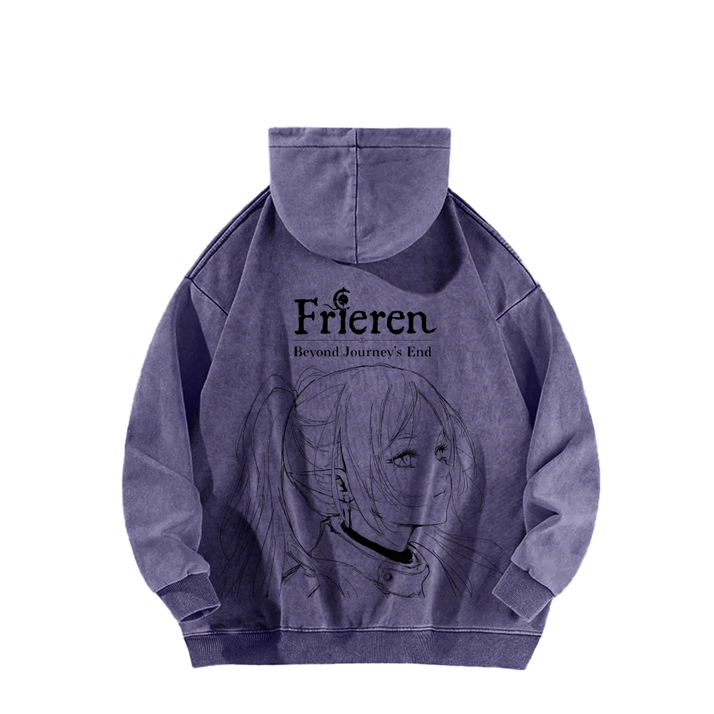 Frieren Casual Washed Hoodie