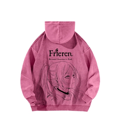 Frieren Casual Washed Hoodie