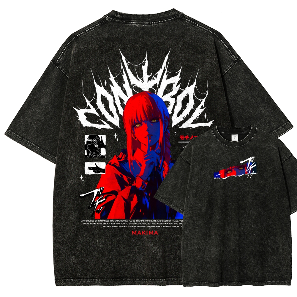 Chainsaw Man Makima Unisex Fit Washed T-Shirt