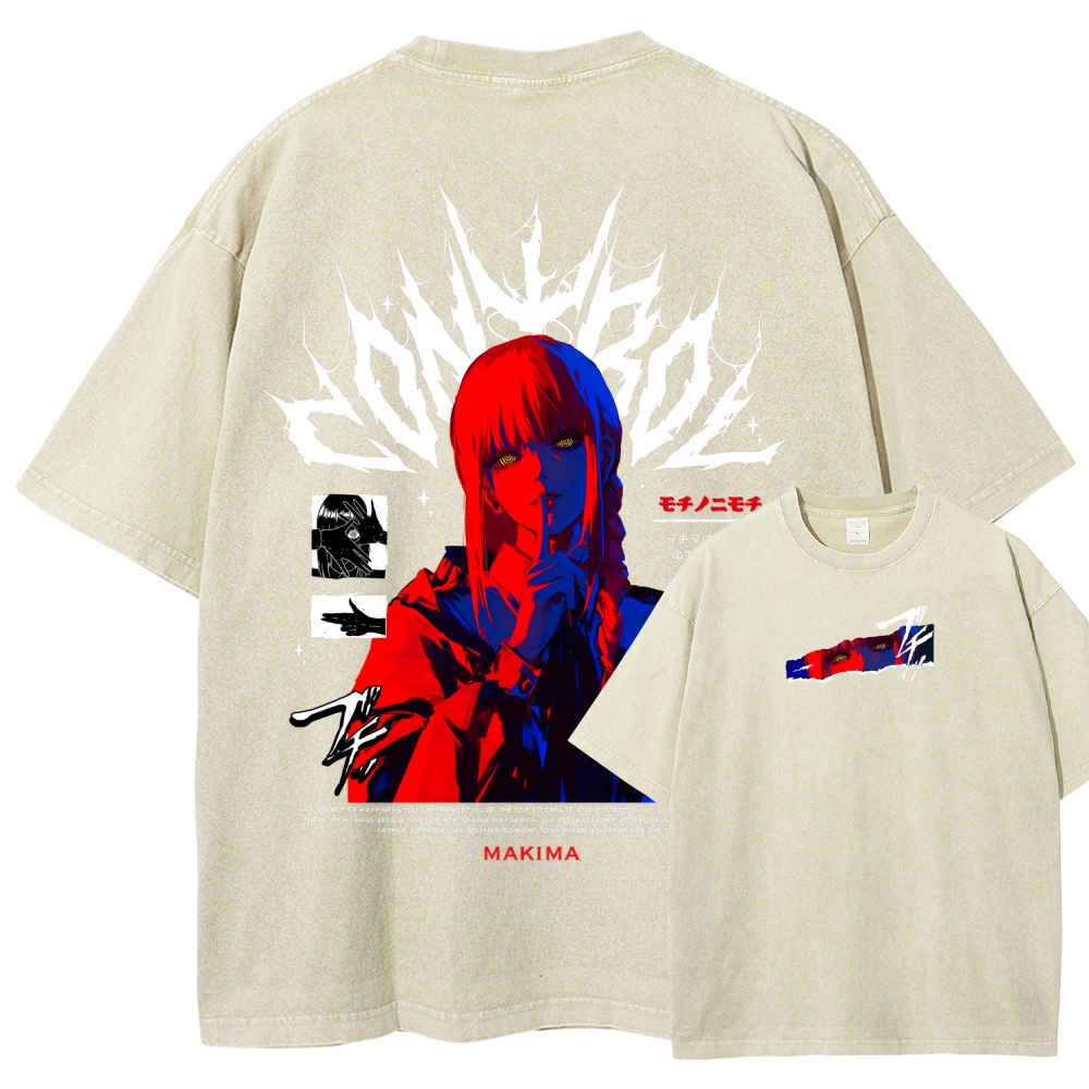 Chainsaw Man Makima Unisex Fit Washed T-Shirt