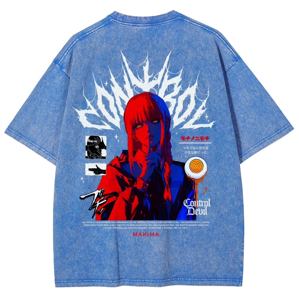 Chainsaw Man Makima Unisex Fit Washed T-Shirt