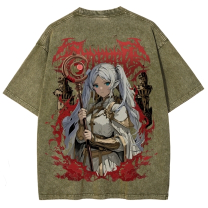 Frieren Unisex Fit Washed T-Shirt