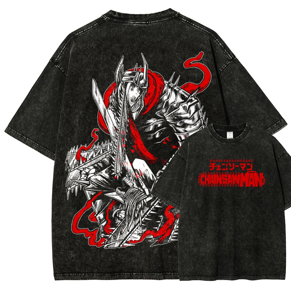 Chainsaw Man Unisex Fit Washed T-Shirt