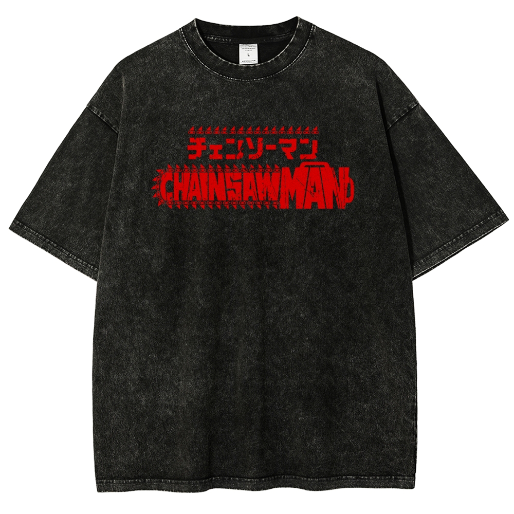 Chainsaw Man Unisex Fit Washed T-Shirt